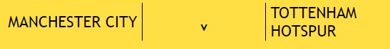 Man City v Tottenham