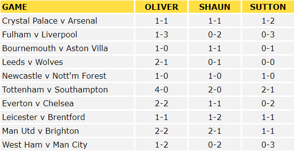 Premier League Predictions