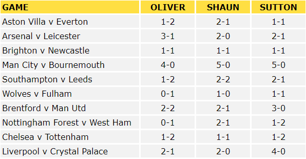 Premier League Predictions