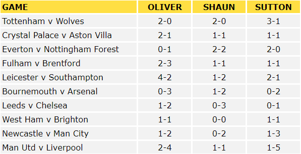 Premier League Predictions