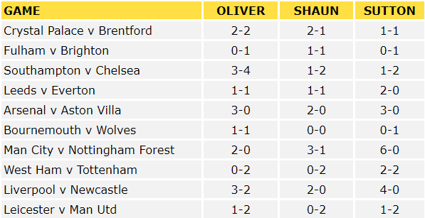 Premier League Predictions