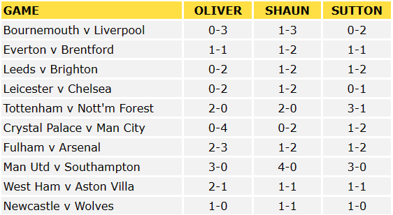 Premier League Predictions