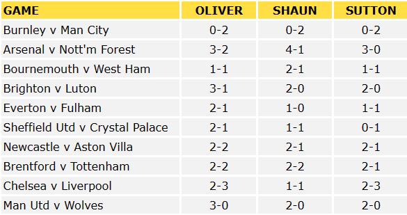 Premier League Predictions