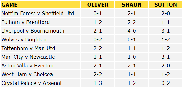 Premier League Predictions