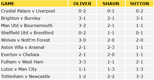 Premier League Predictions