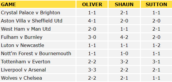 Premier League Predictions